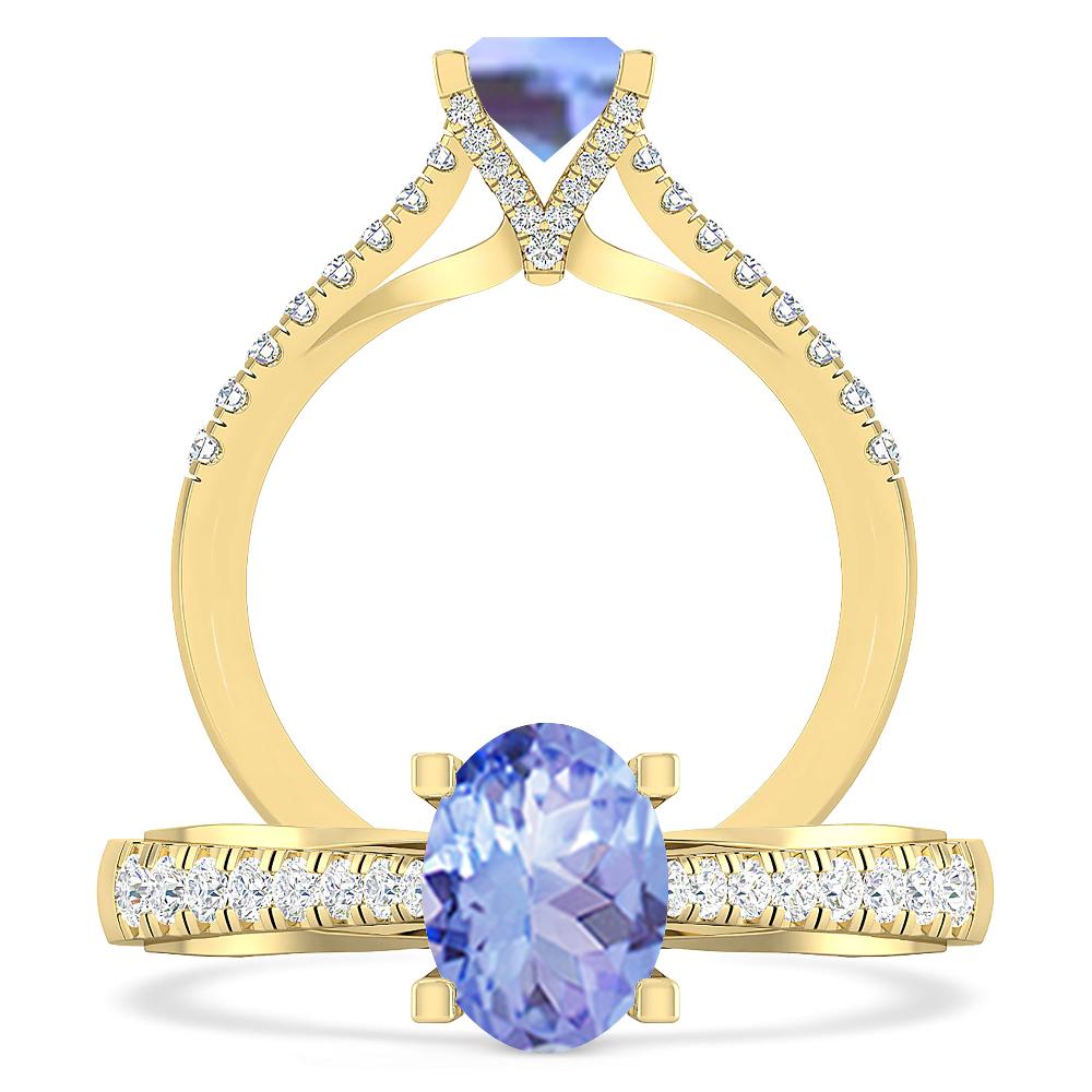 Yellow Gold - Tanzanite