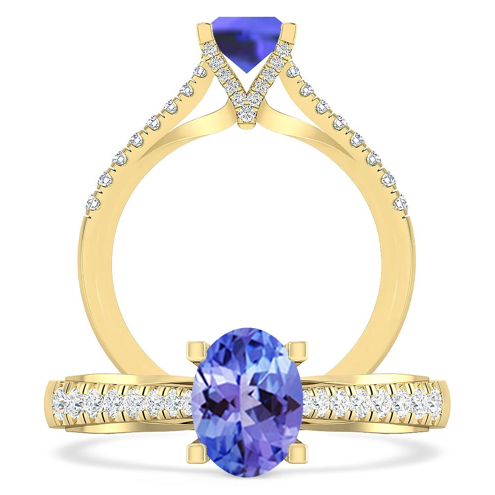 Yellow Gold - Tanzanite