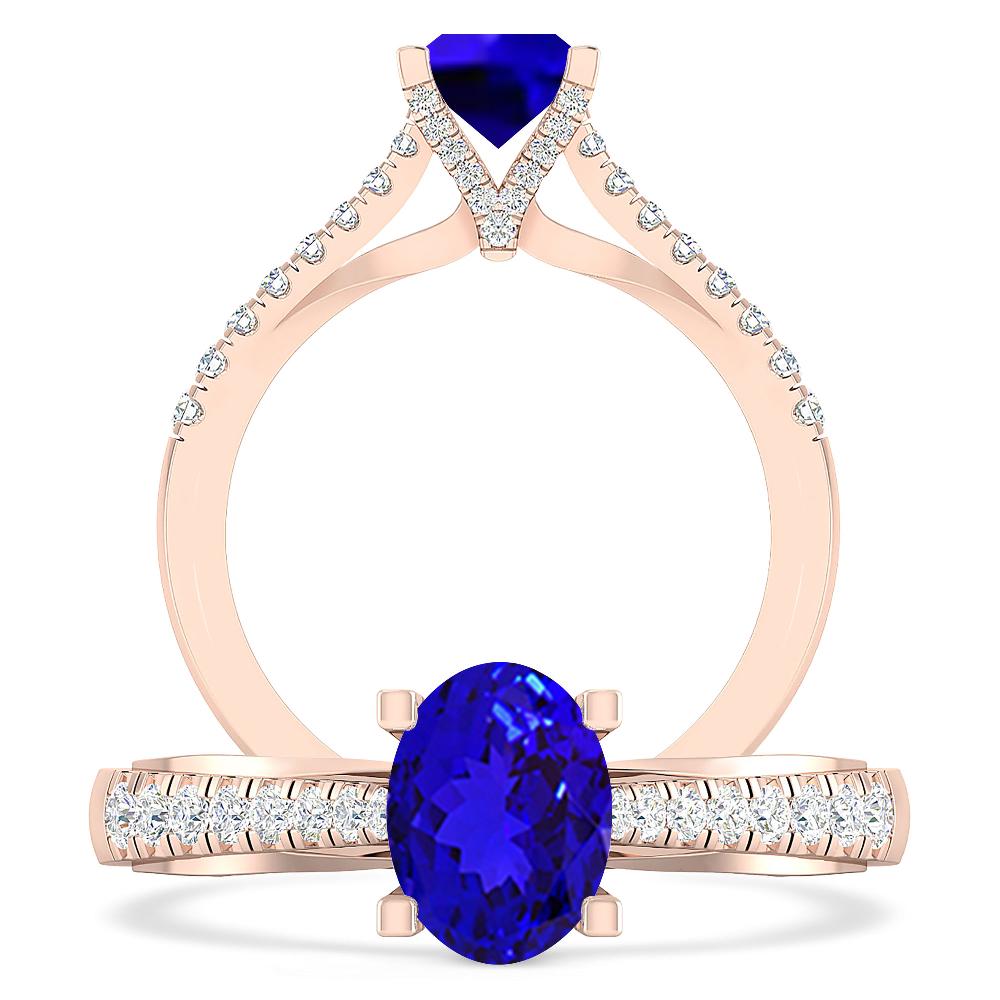 Rose Gold - Tanzanite