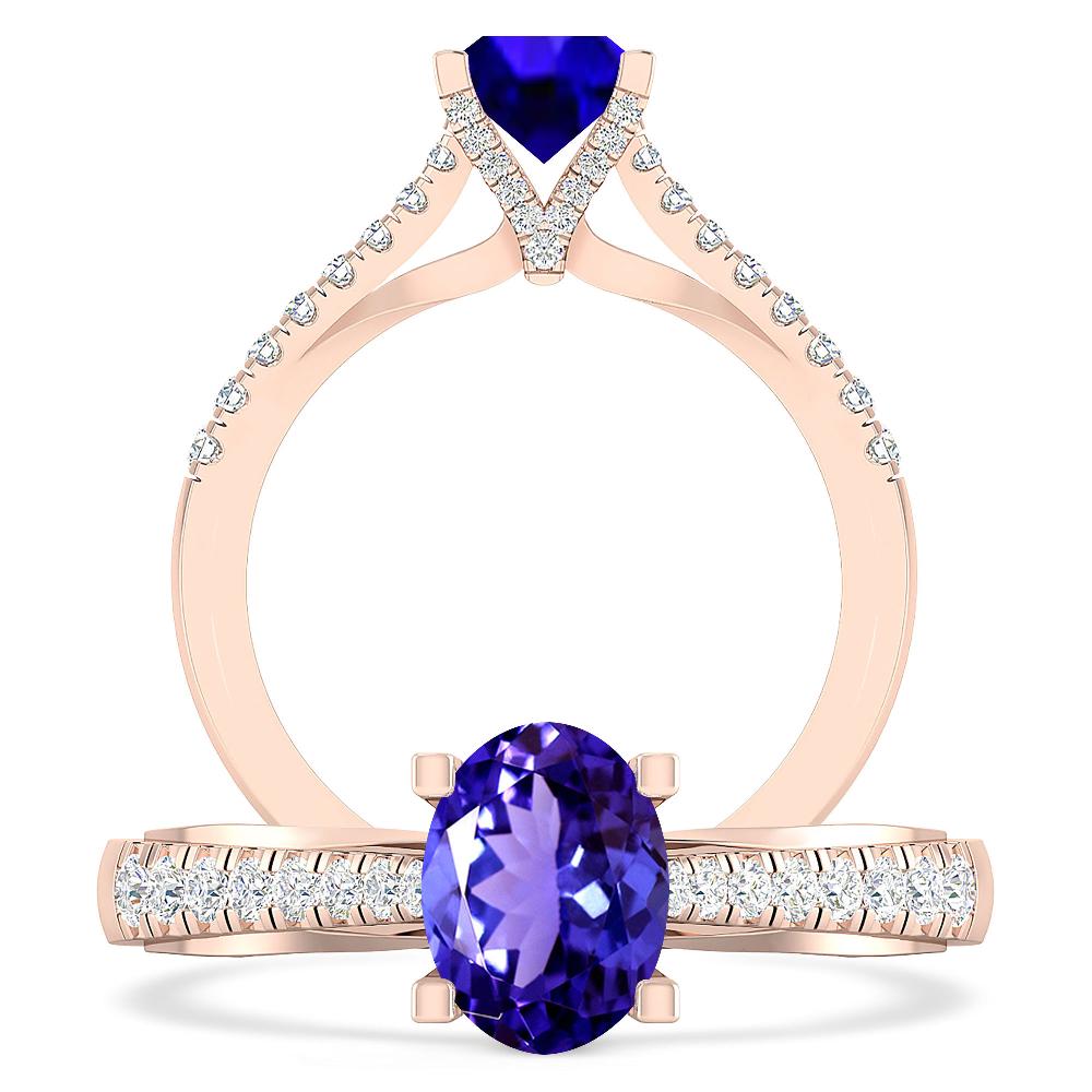 Rose Gold - Tanzanite