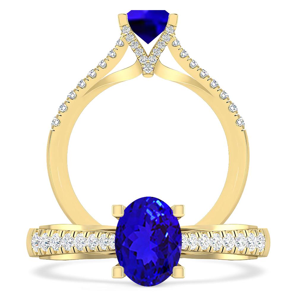 Yellow Gold - Tanzanite