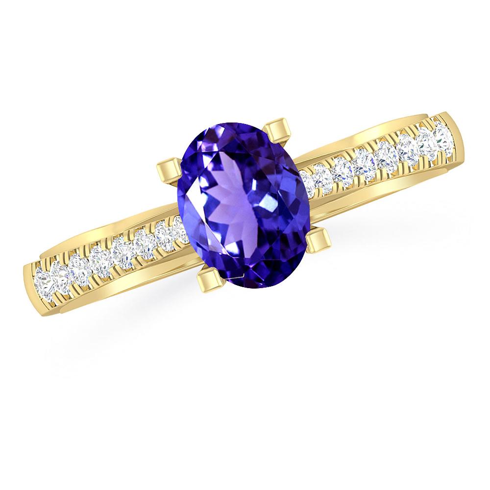 Yellow Gold - Tanzanite