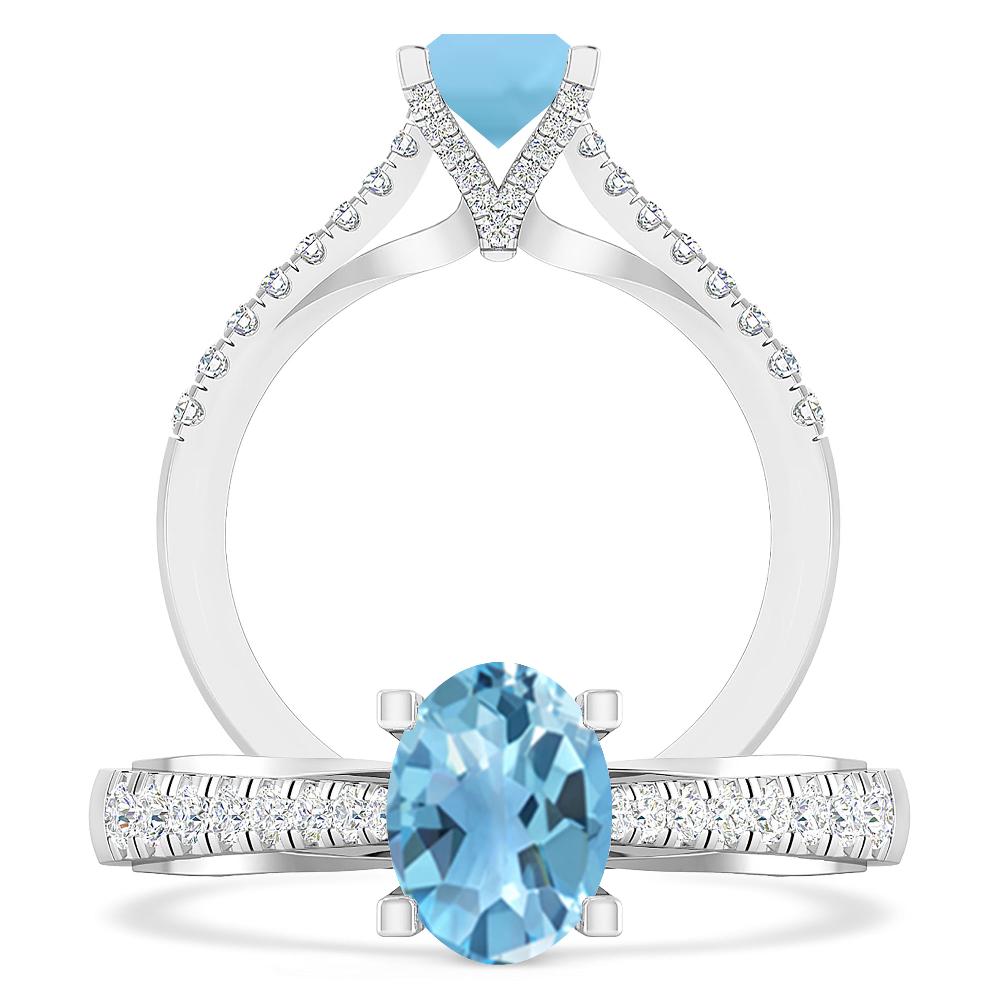 White Gold - Blue Topaz