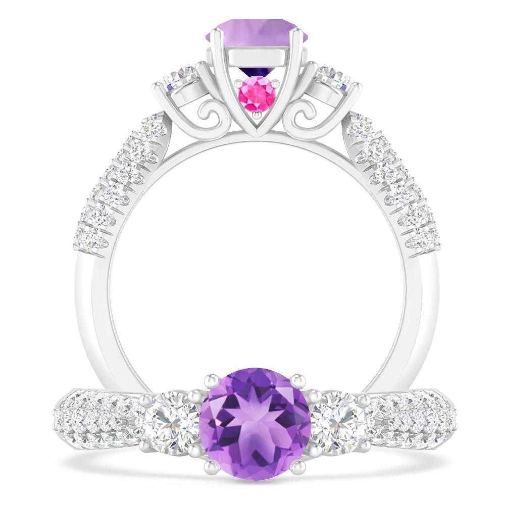 White Gold - Amethyst