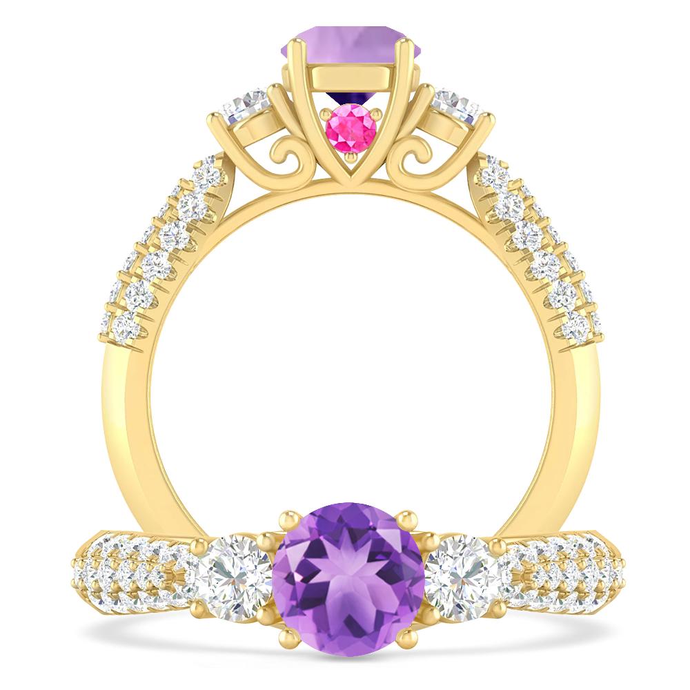 Yellow Gold - Amethyst