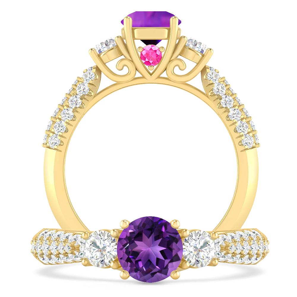 Yellow Gold - Amethyst