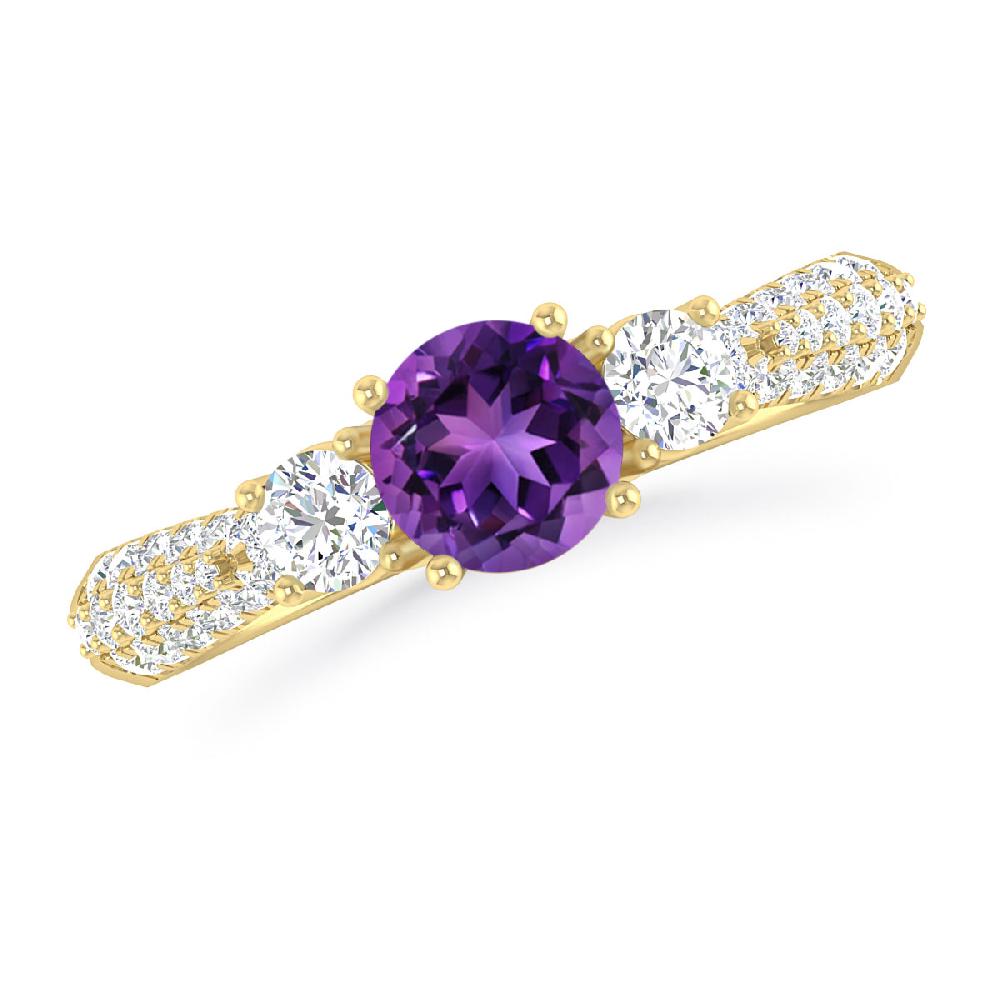 Yellow Gold - Amethyst