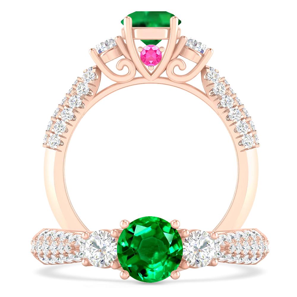 Rose Gold - Emerald