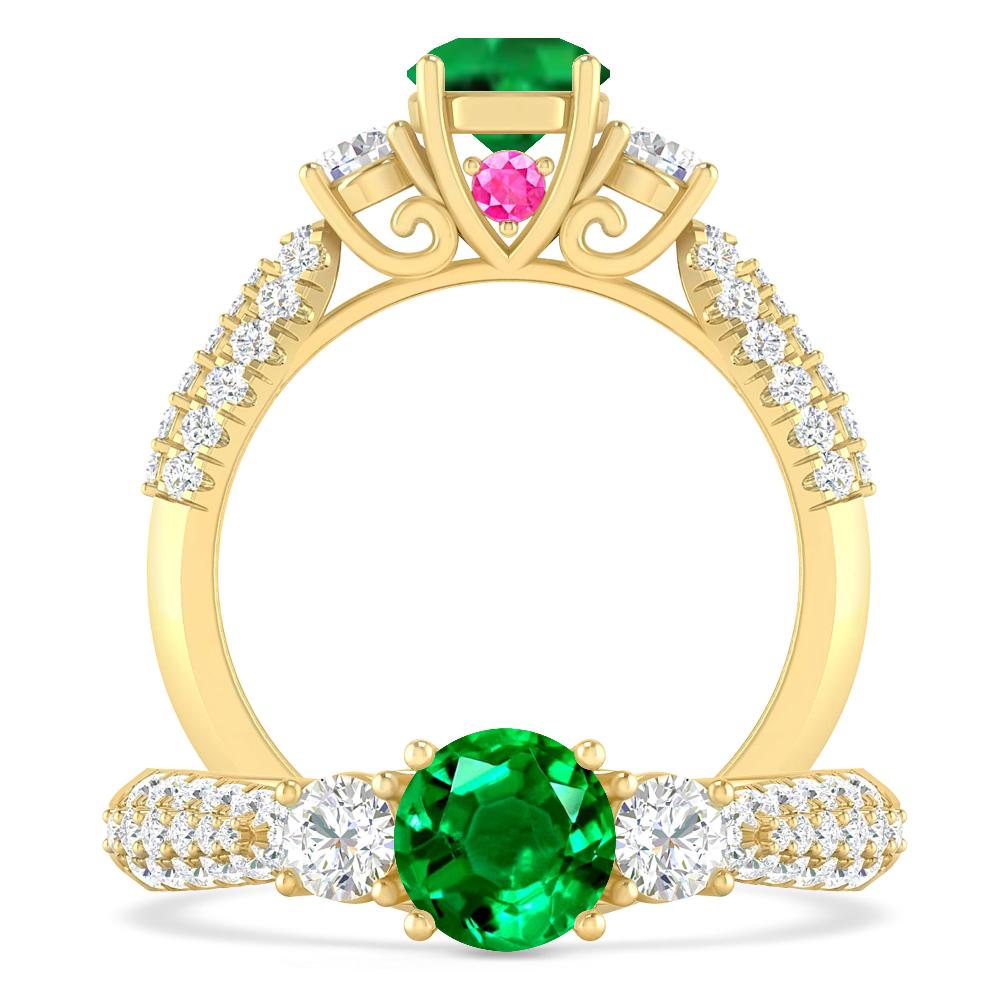 Yellow Gold - Emerald