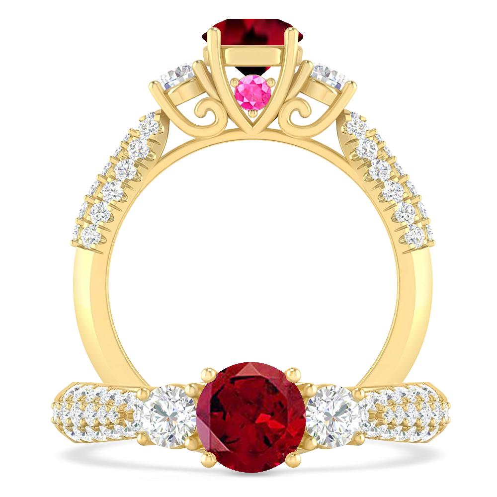 Yellow Gold - Garnet