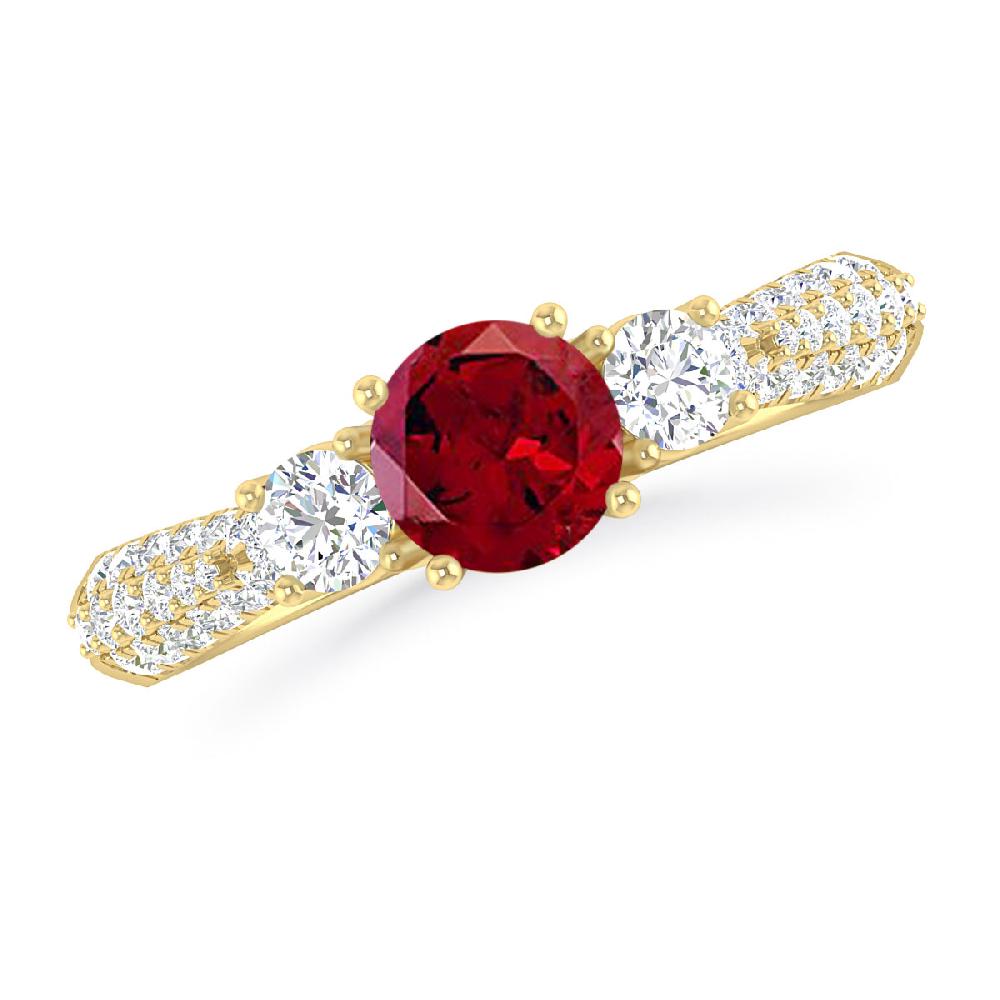 Yellow Gold - Garnet