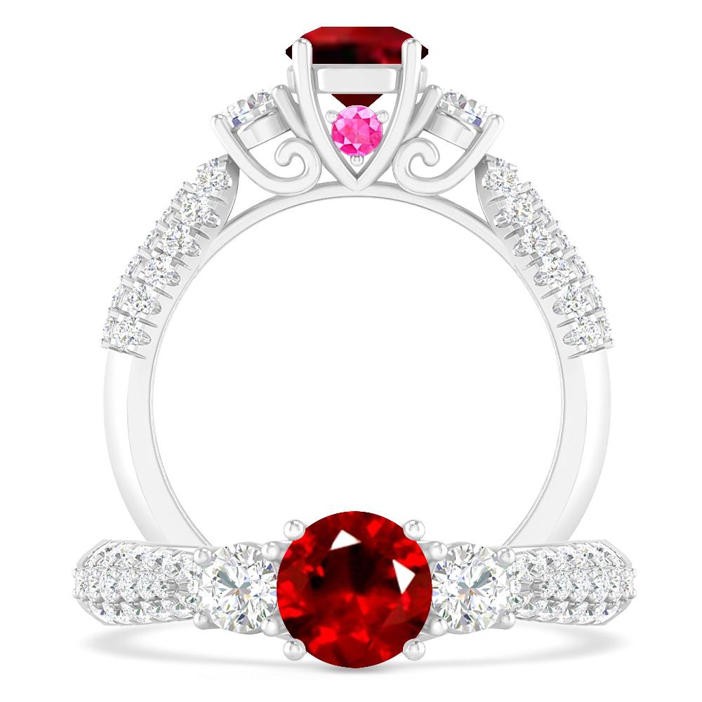 White Gold - Ruby