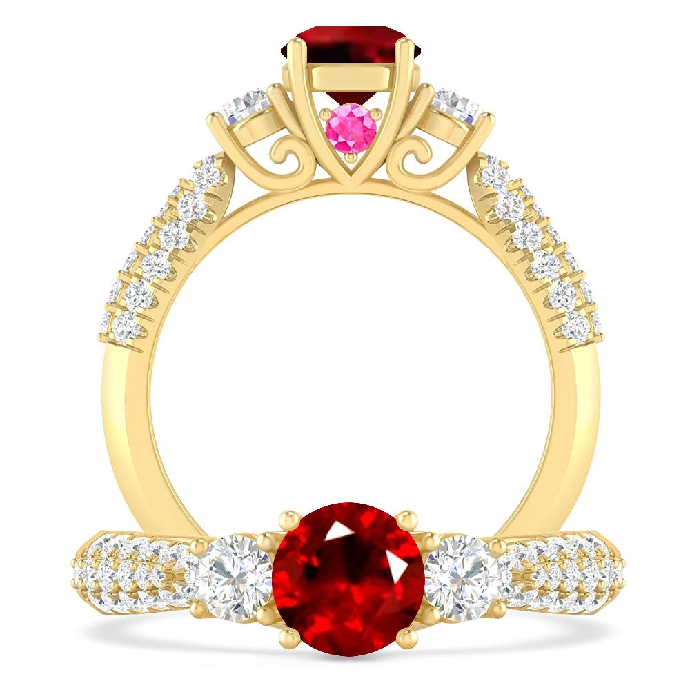 Yellow Gold - Ruby