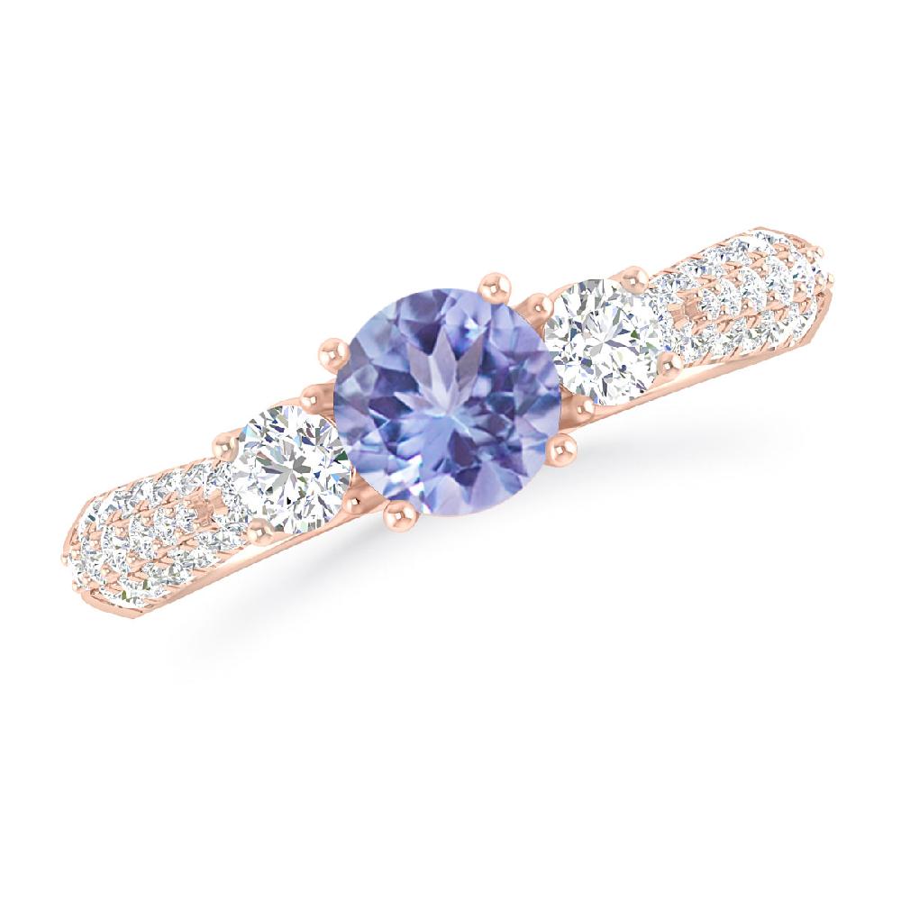 Rose Gold - Tanzanite