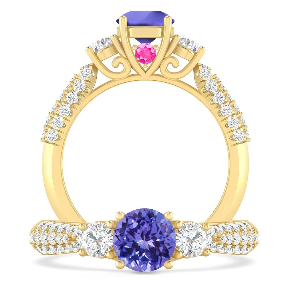 Yellow Gold - Tanzanite