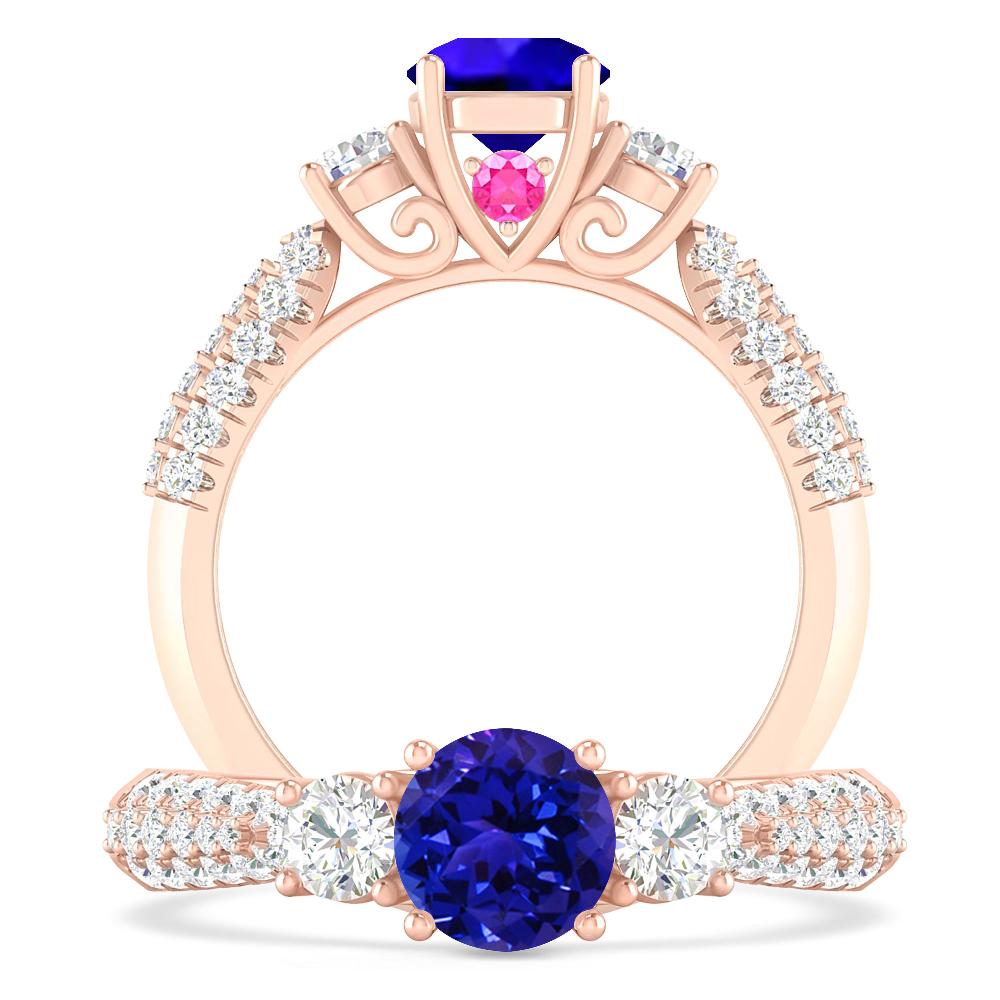 Rose Gold - Tanzanite