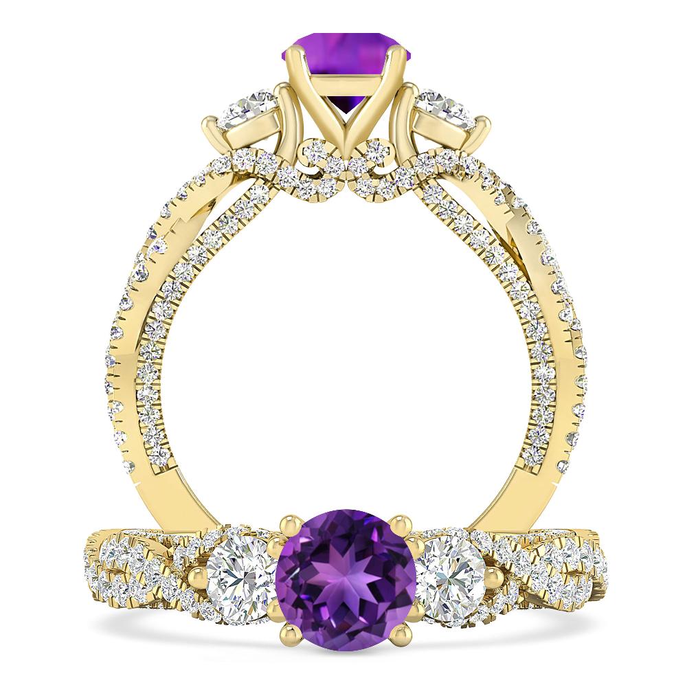 Yellow Gold - Amethyst