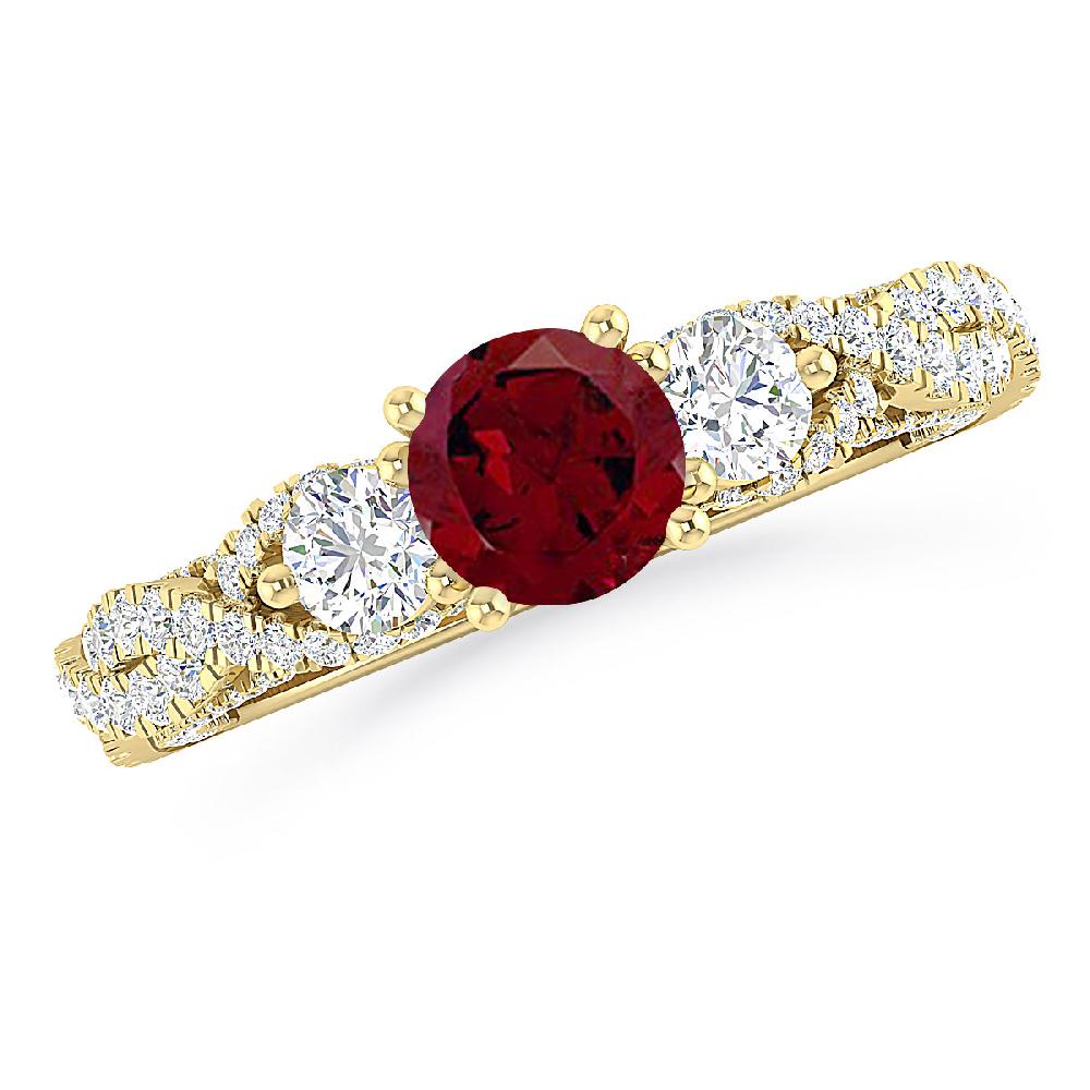 Yellow Gold - Garnet