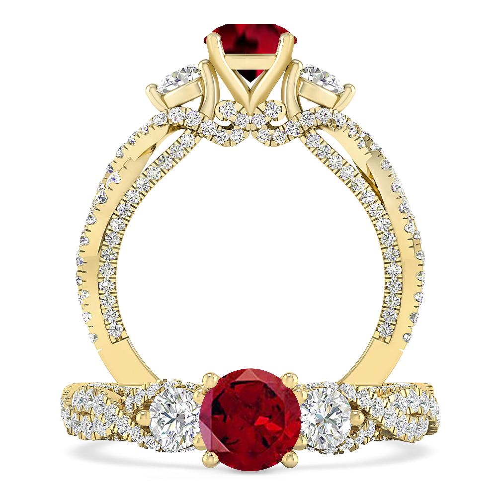 Yellow Gold - Garnet