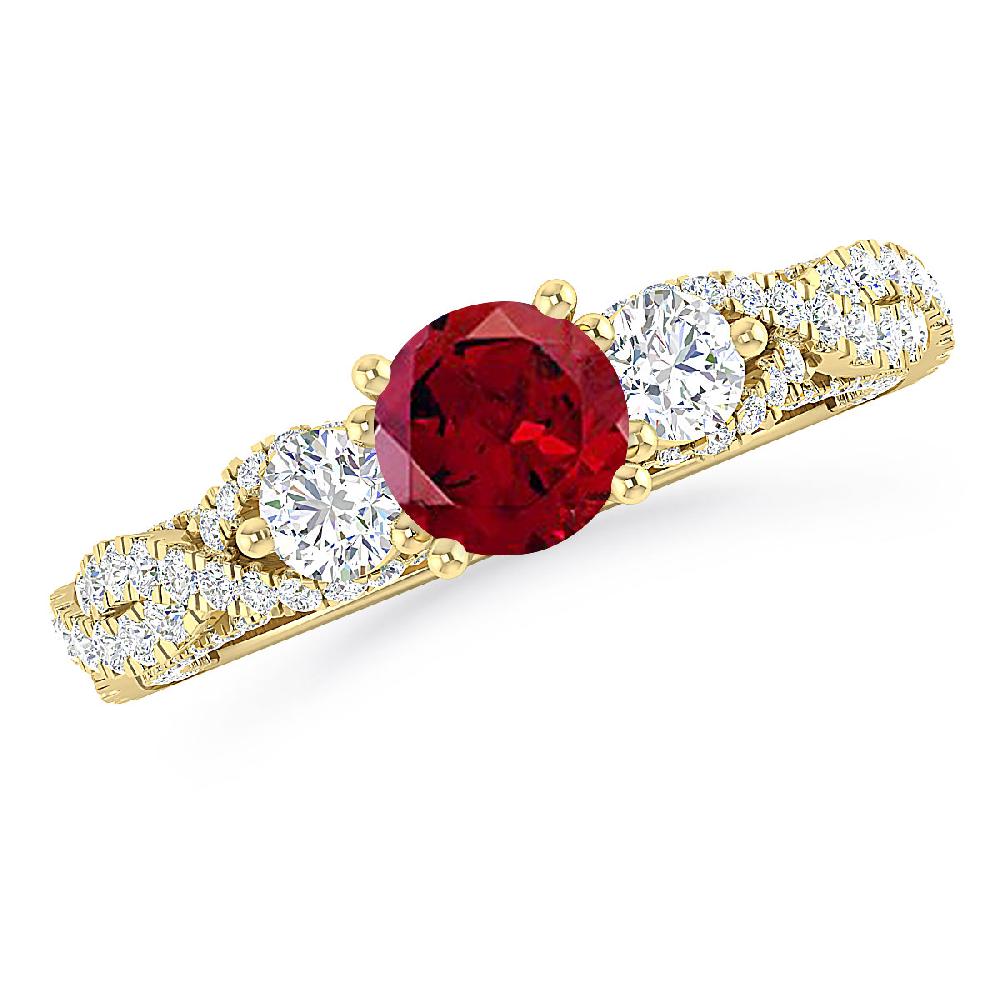 Yellow Gold - Garnet