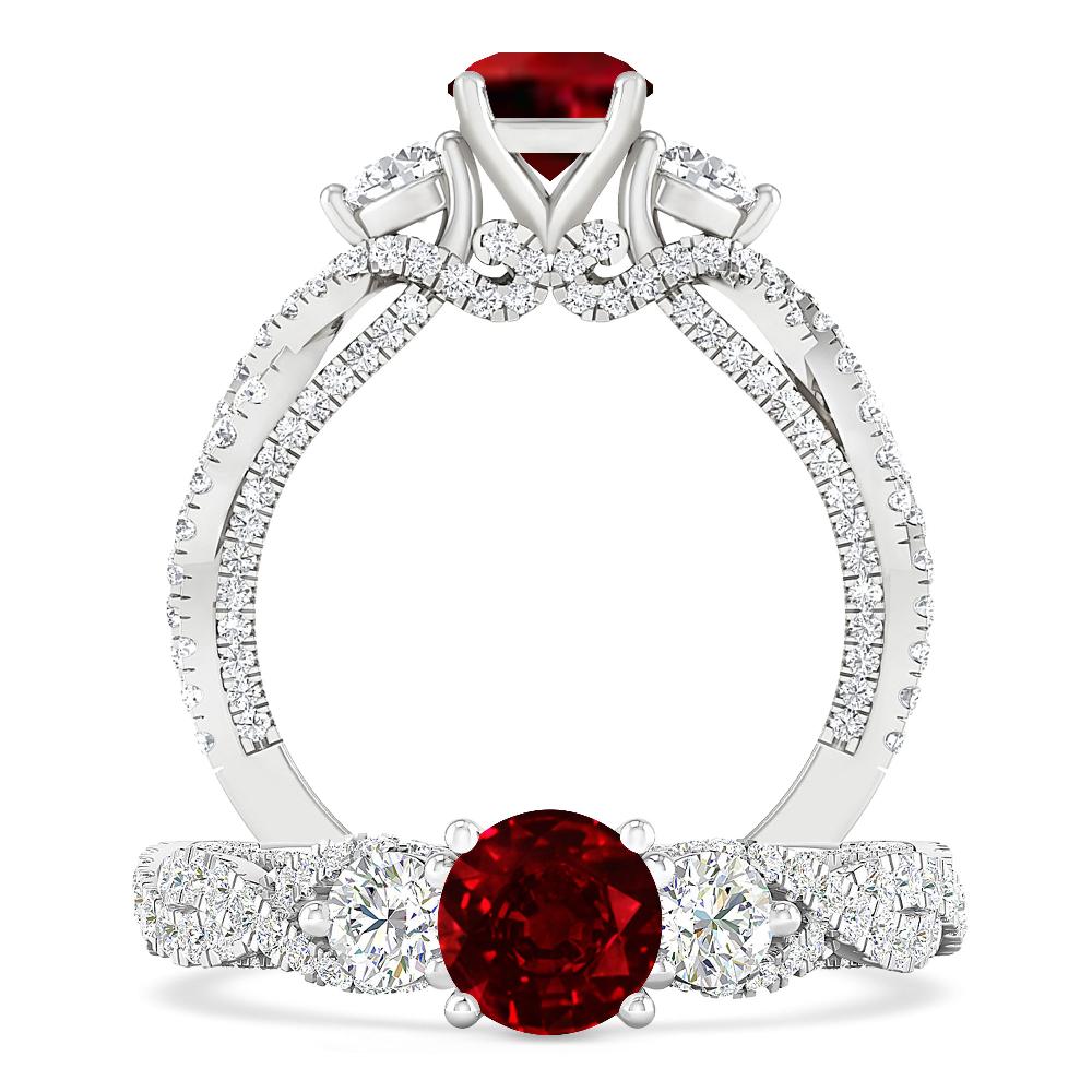 White Gold - Ruby