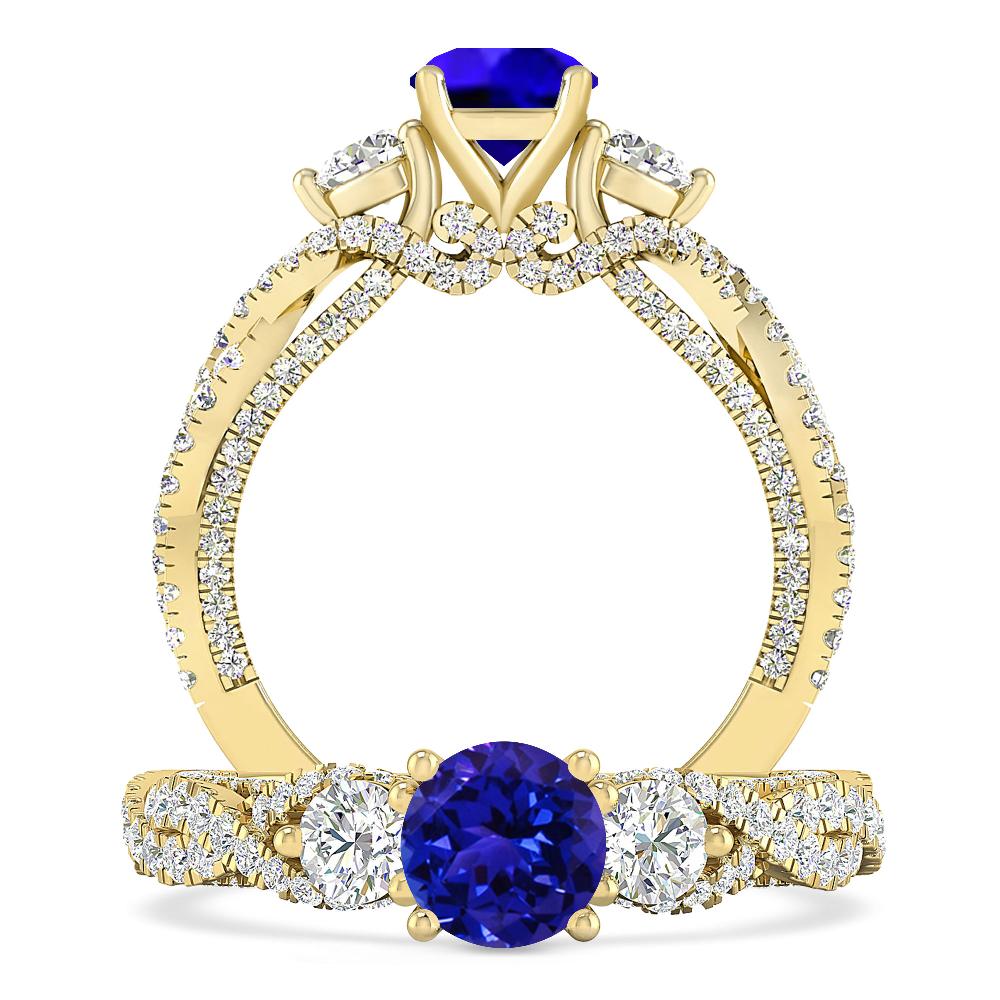 Yellow Gold - Tanzanite