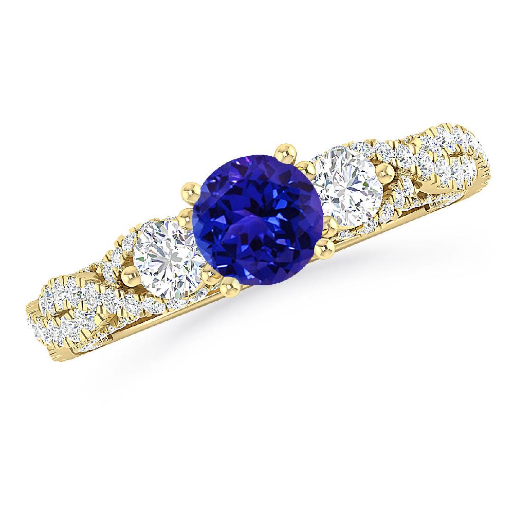 Yellow Gold - Tanzanite