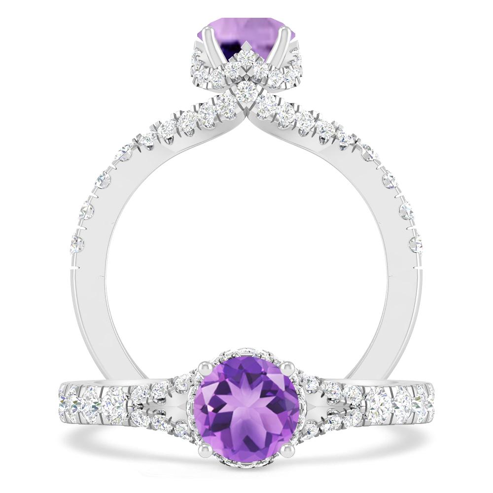 White Gold - Amethyst