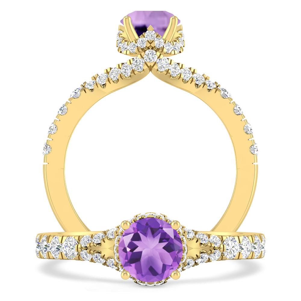 Yellow Gold - Amethyst