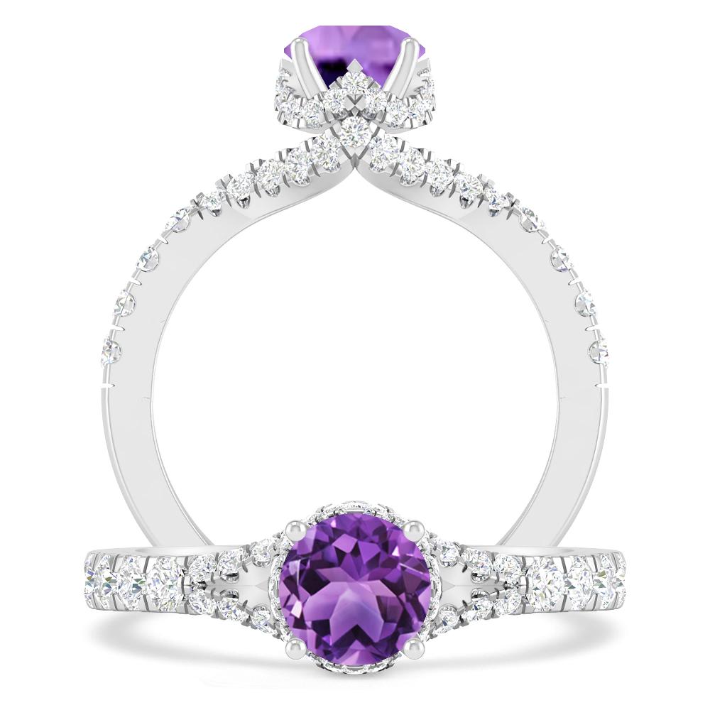 White Gold - Amethyst