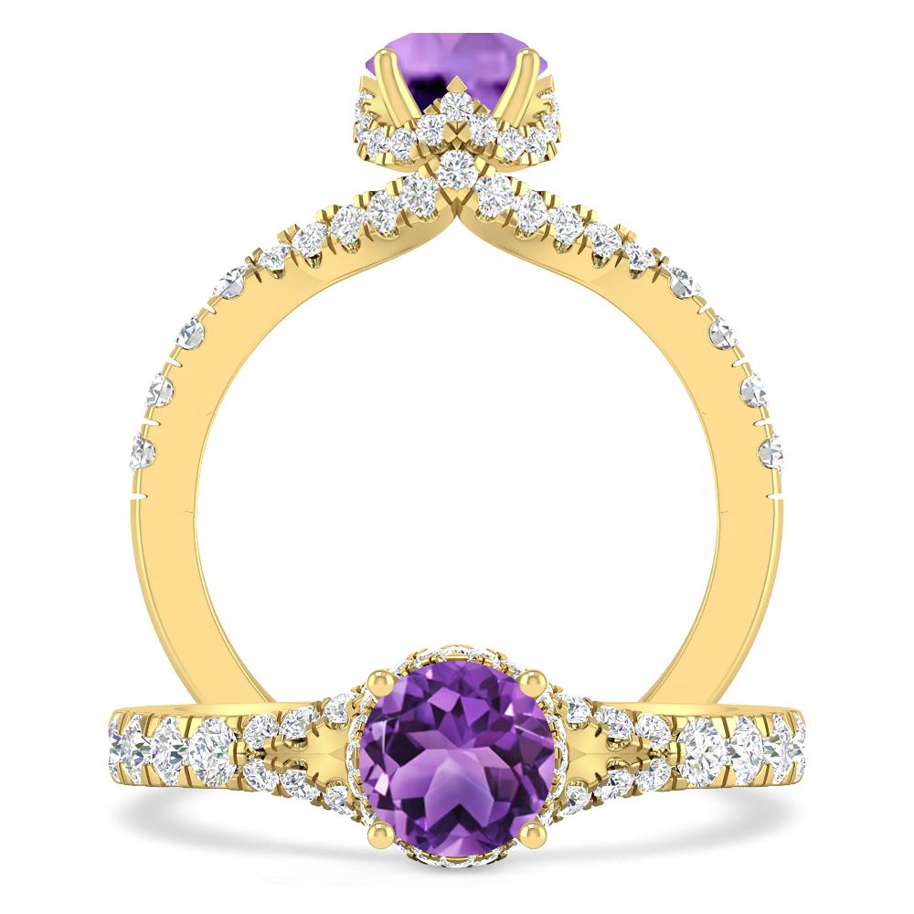 Yellow Gold - Amethyst