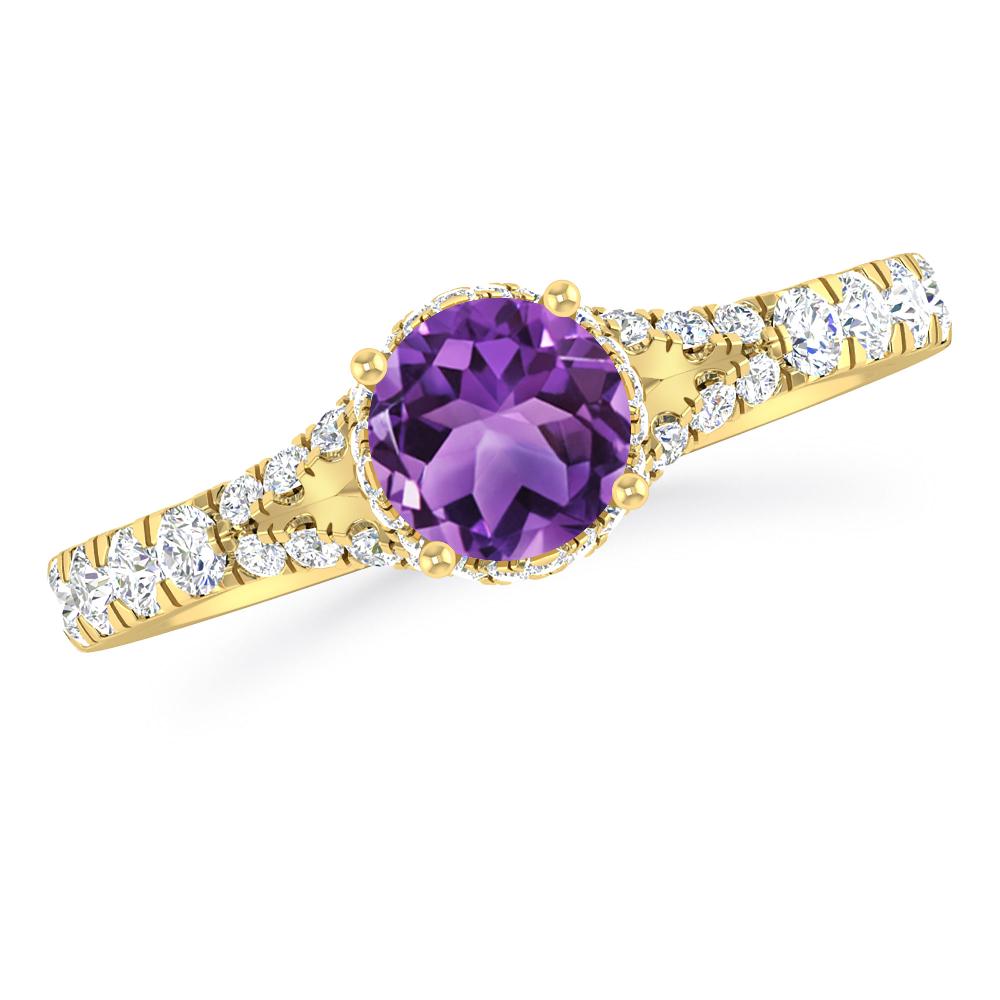 Yellow Gold - Amethyst