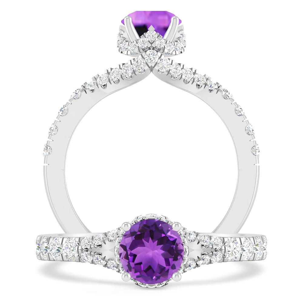 White Gold - Amethyst