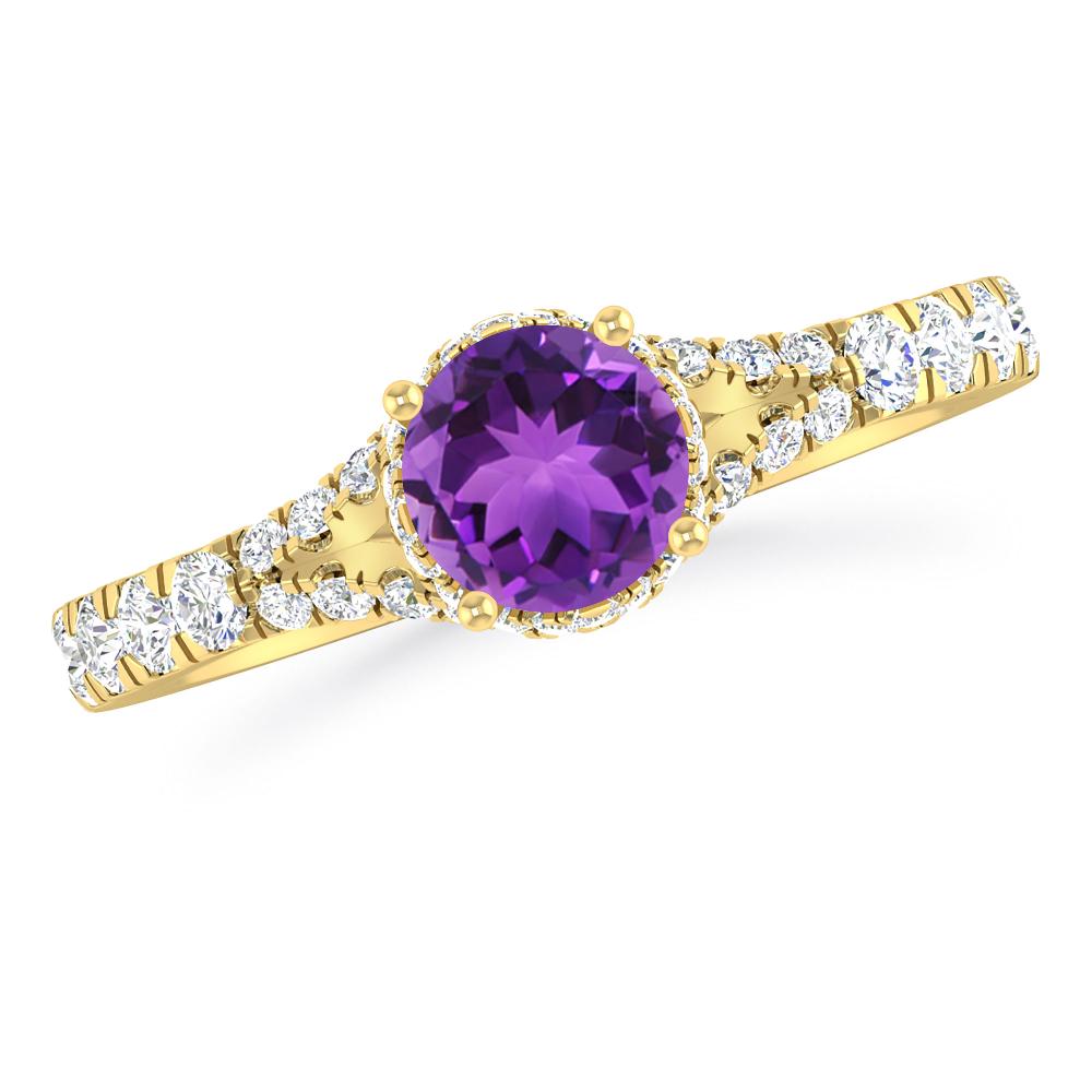 Yellow Gold - Amethyst