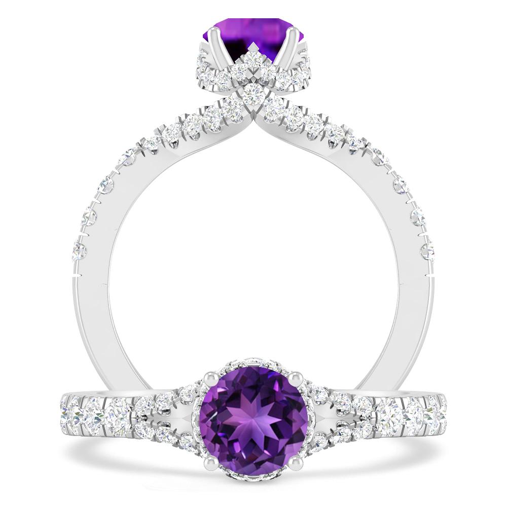 White Gold - Amethyst