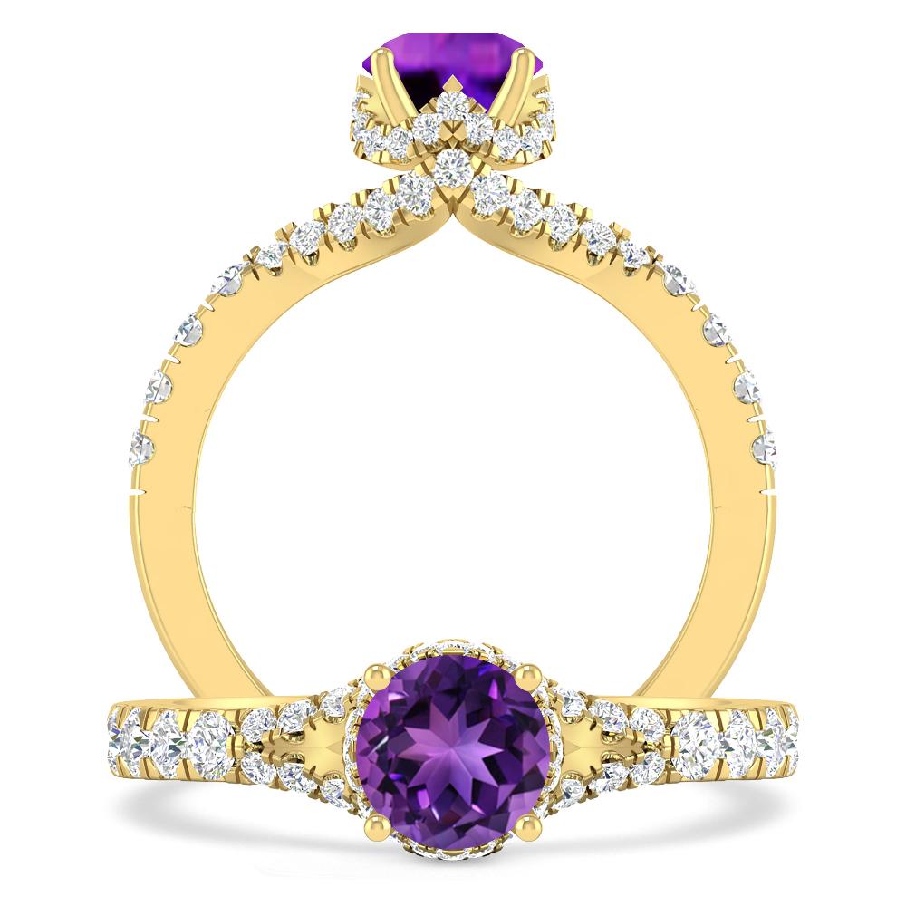 Yellow Gold - Amethyst