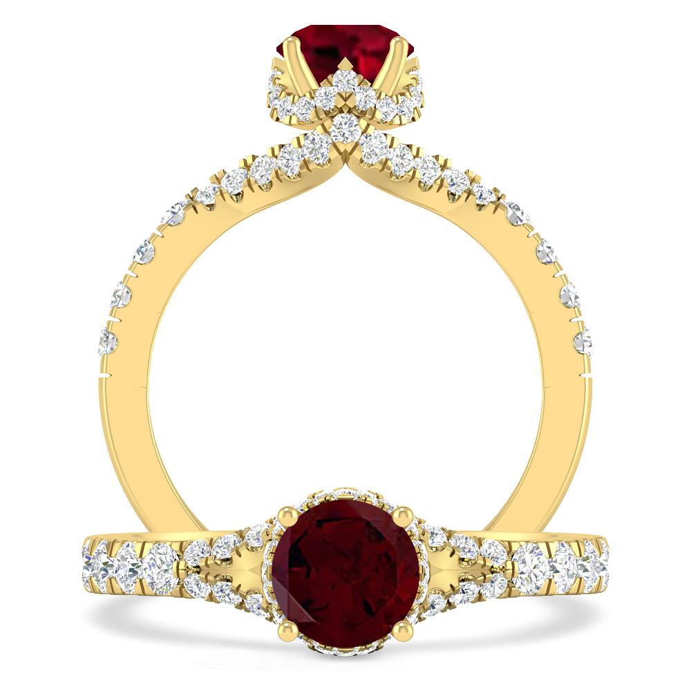 Yellow Gold - Garnet