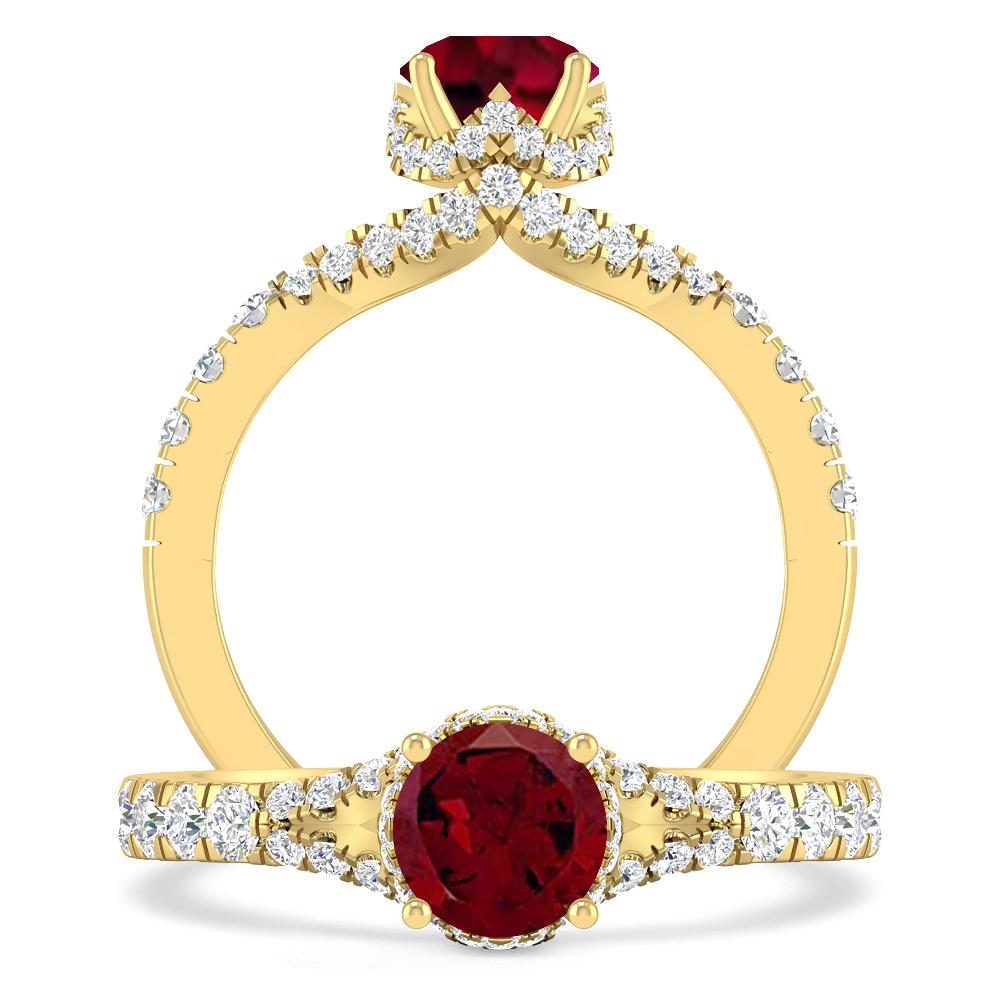 Yellow Gold - Garnet