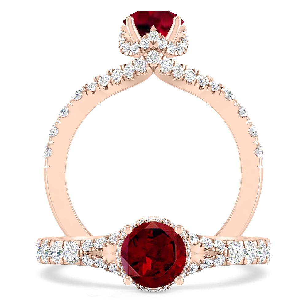 Rose Gold - Garnet