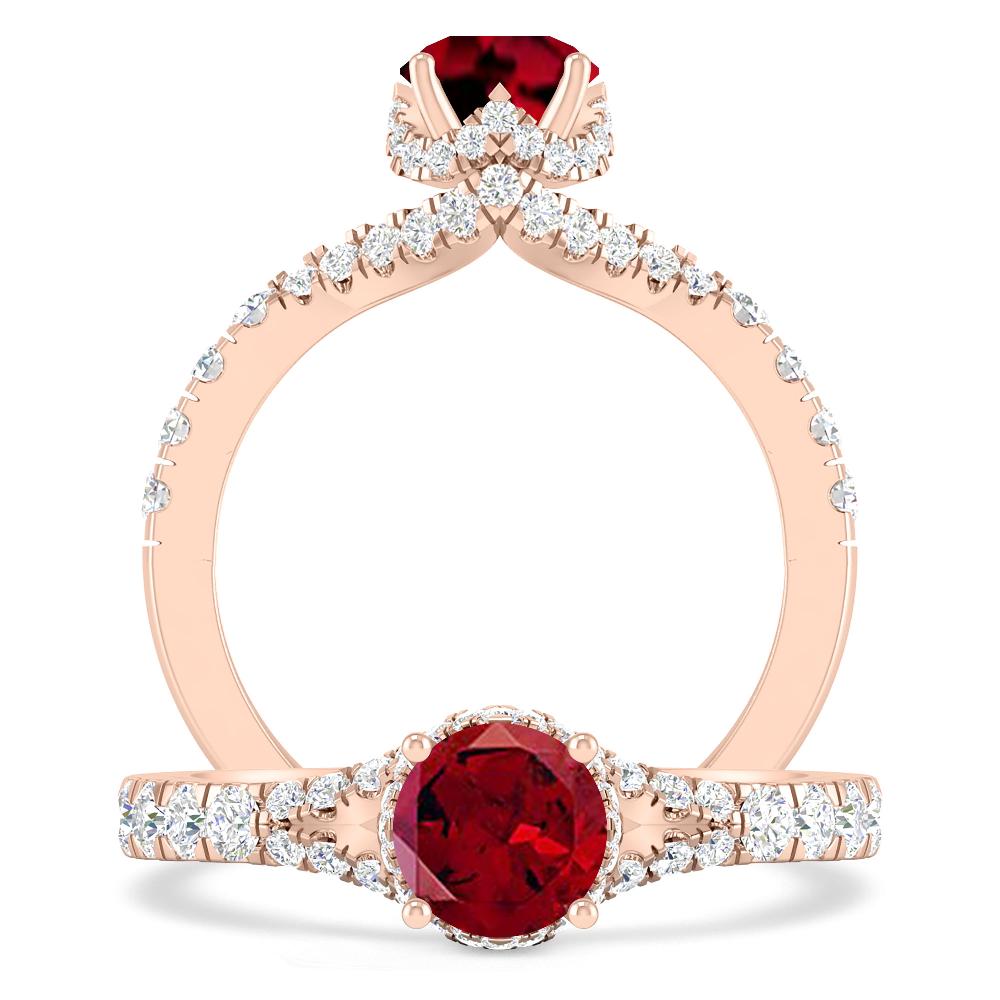 Rose Gold - Garnet