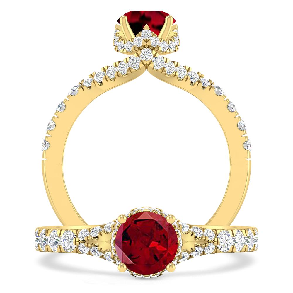 Yellow Gold - Garnet