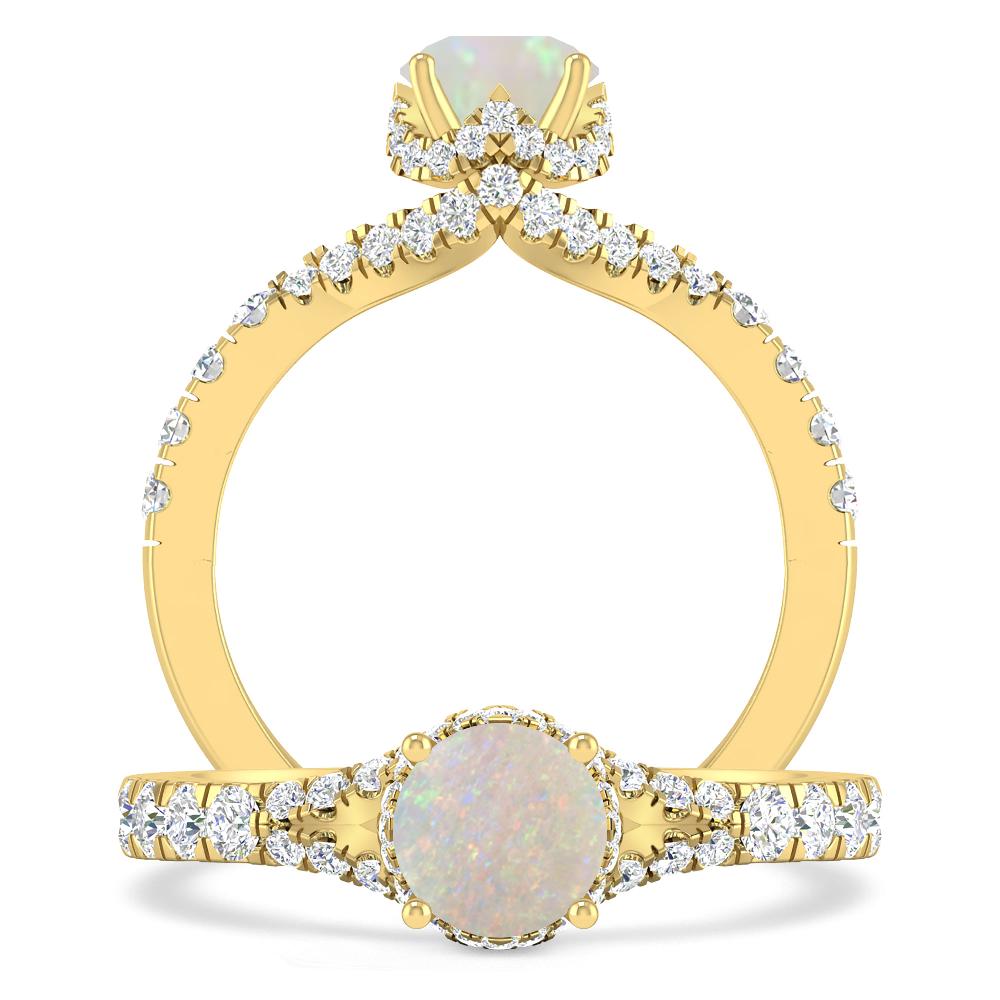 Yellow Gold - Opal