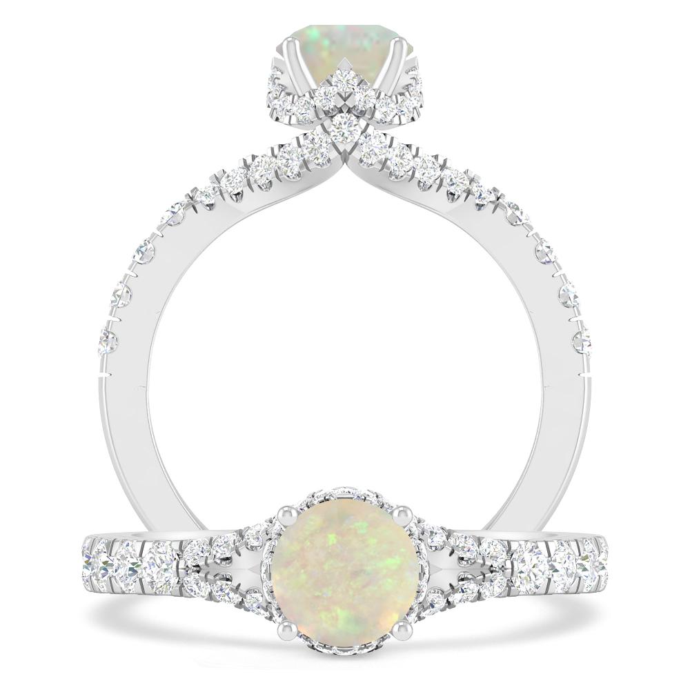 White Gold - Opal