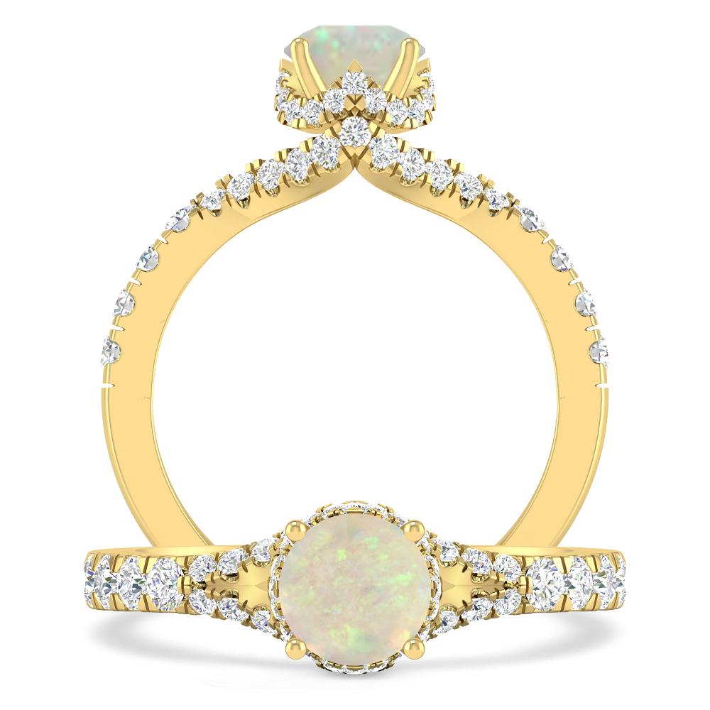 Yellow Gold - Opal