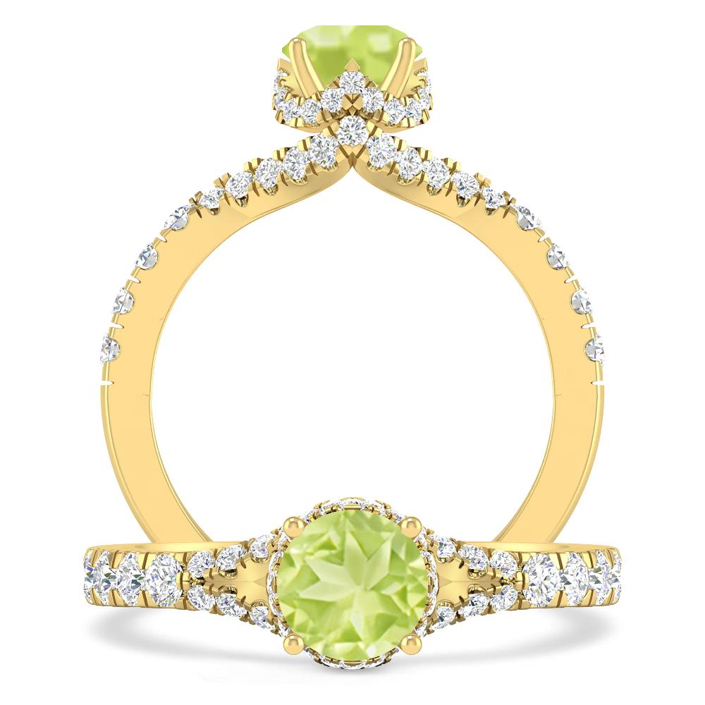 Yellow Gold - Peridot