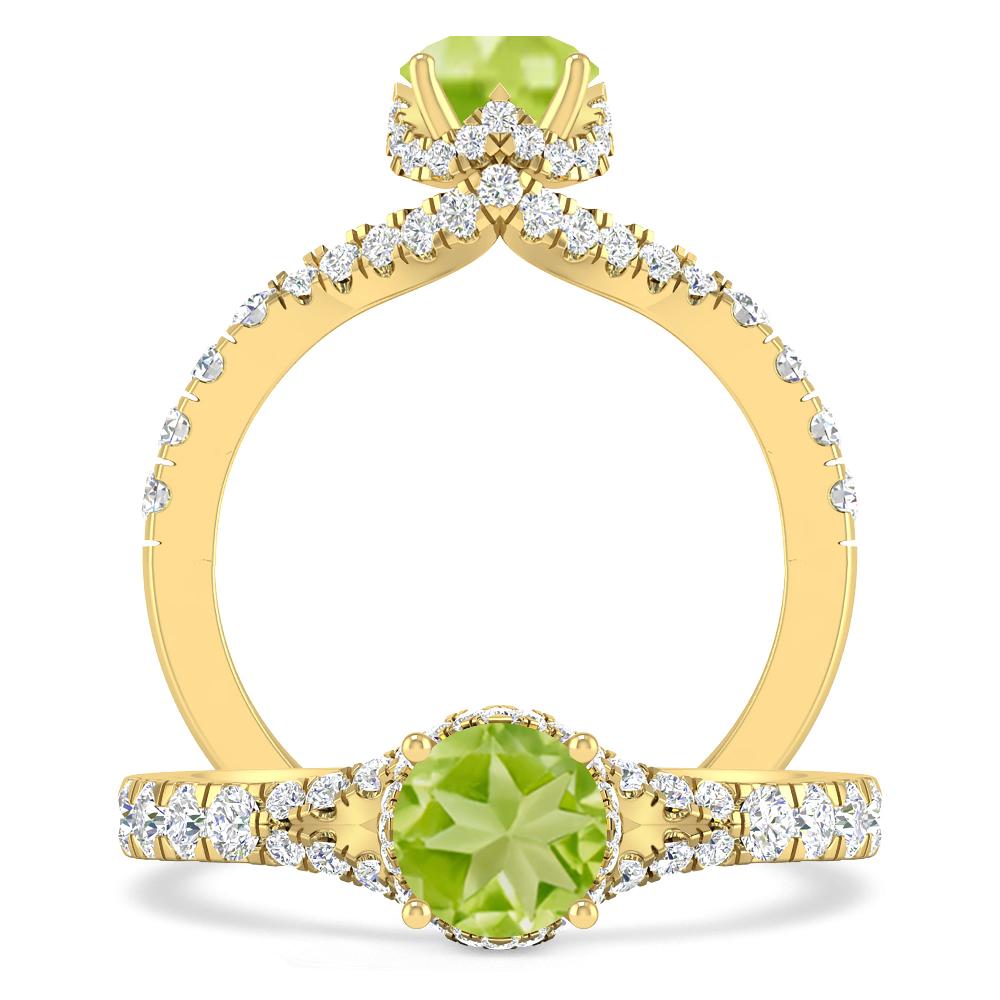 Yellow Gold - Peridot