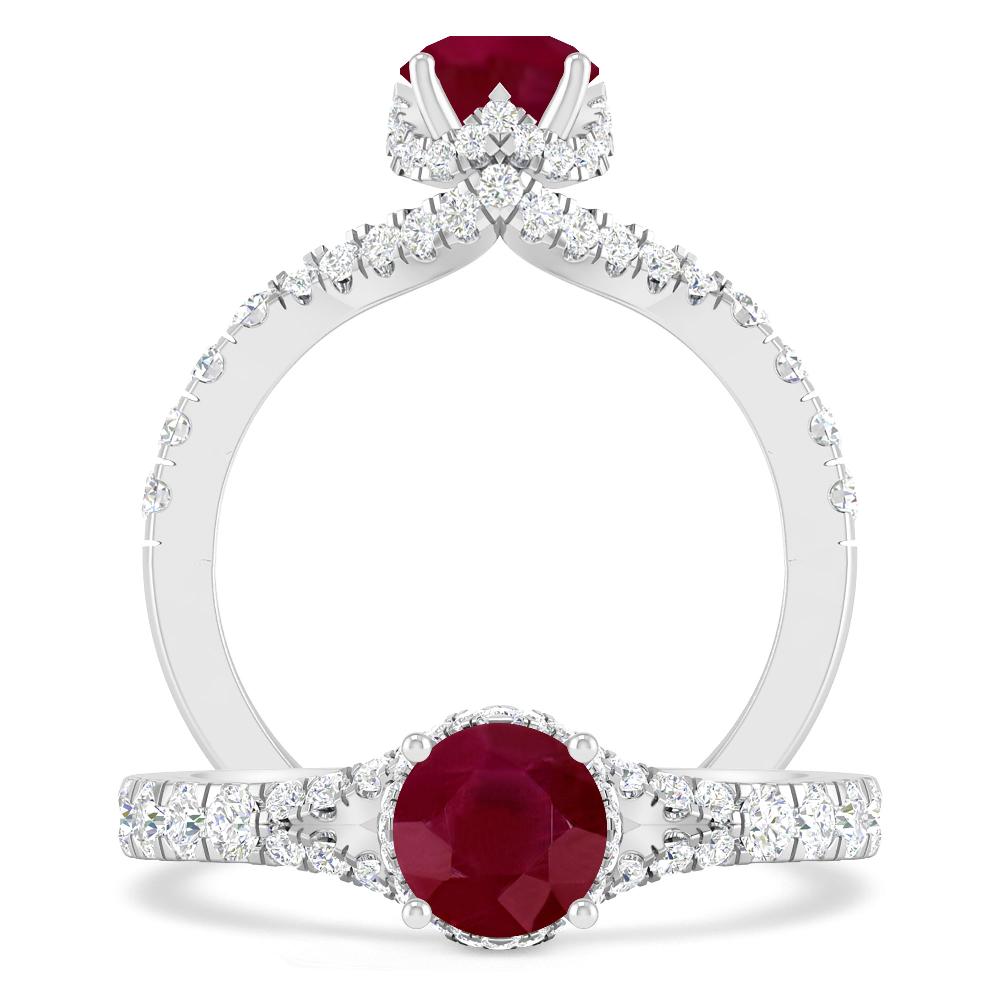 White Gold - Ruby