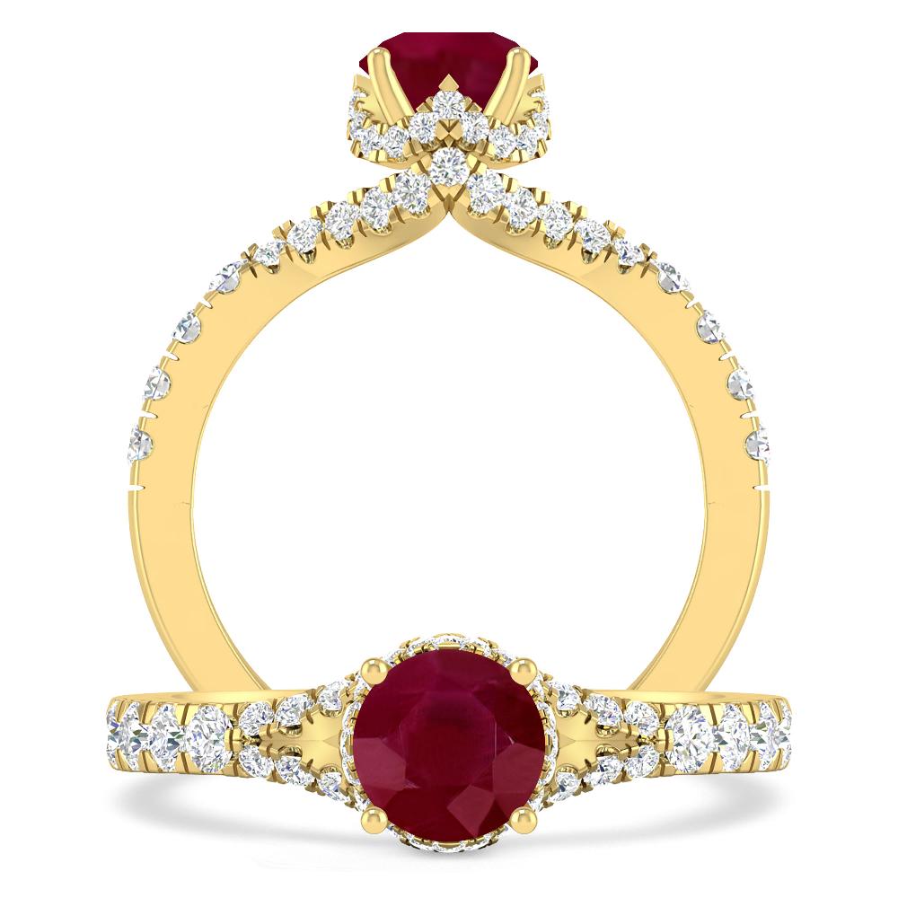 Yellow Gold - Ruby