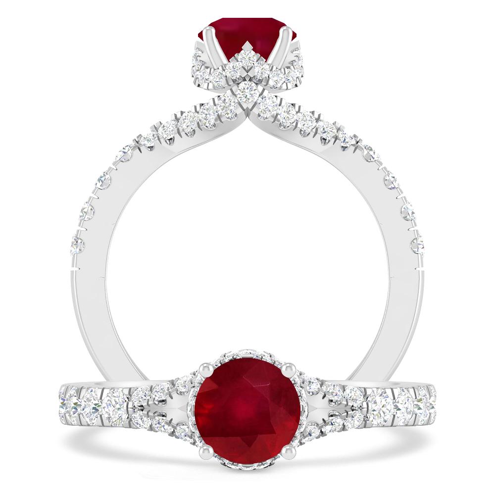 White Gold - Ruby