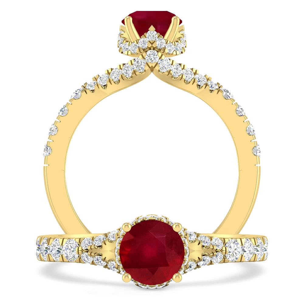 Yellow Gold - Ruby